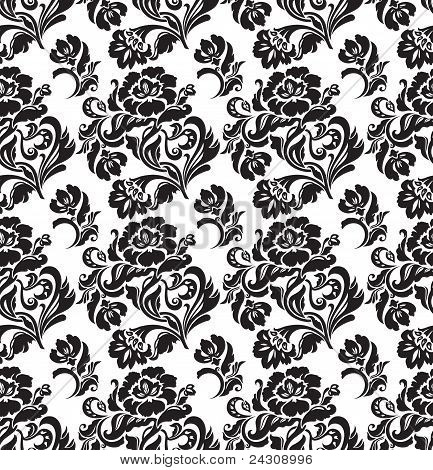 Seamless Pattern, Ornament Floral, Background