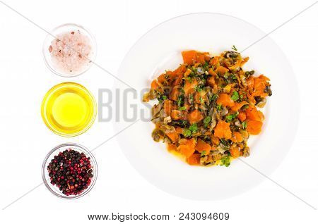 Vegetarian Stew With Muscatel Pumpkin. Studio Photo