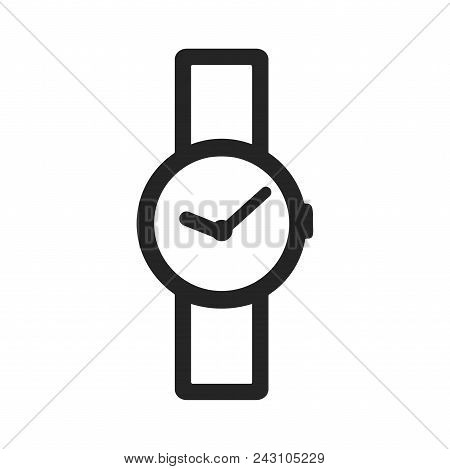 Watch Icon Simple Vector Sign And Modern Symbol. Watch Vector Icon Illustration, Editable Stroke Ele