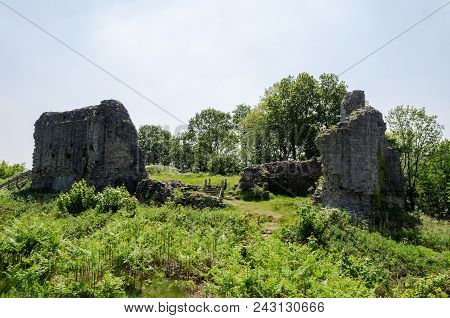Little Remains Of Caergwrle Castle In Flintshire, North Wales.