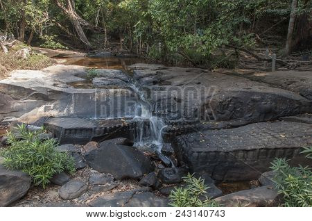 Kbal Spean Reliefs On The Banks Of River. Angkor, Cambodia