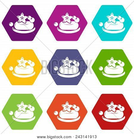 Eco Spa Soap Icons 9 Set Coloful Isolated On White For Web