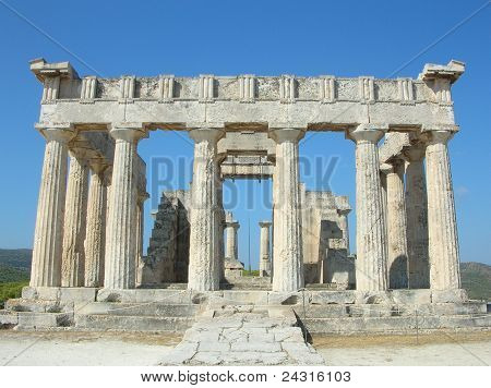 Starověký řecký chrám - Afaia - Aegina