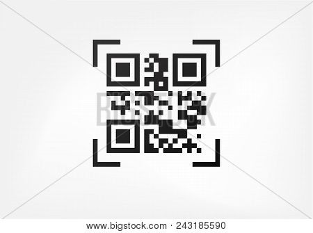 Qr Code. Digital Data Sign For Scanners. Modern Id Symbol