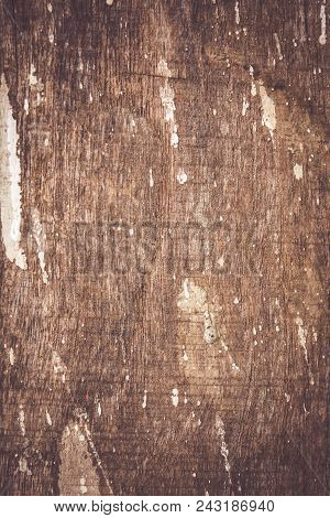 Abstract Paint Stain On Weathered Wooden Board