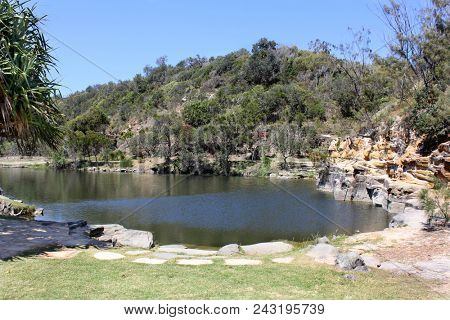 Freshwater Rock Pool by the Sea, Angourie Fresh water rock pool,  Angourie New South Wales, Australia