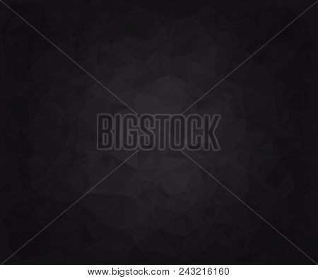 Abstract Black Faceted Paper Background Abstract Illustration Eps10. Graphic Background