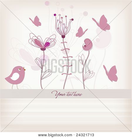 Pastel tonet Floral Invitatio