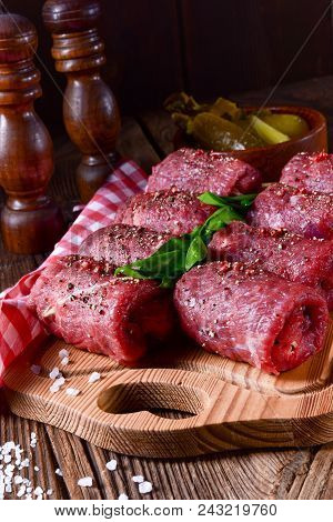 A Fresh And Tasty True Raw Beef Roulades