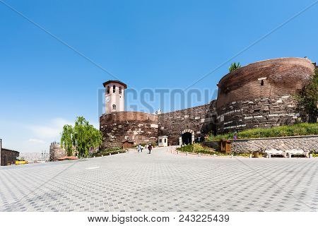 Travel To Turkey - Entrance To Old Ankara Castle On Gozcu Square. Ankara Castle Is A Citadel From Ea