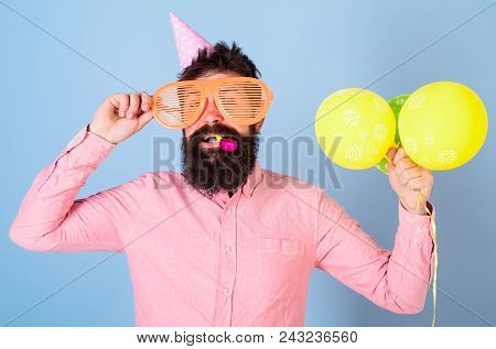 Entertainment Artist Leading Contest At Kids Party, International Children Day Celebration. Bearded 