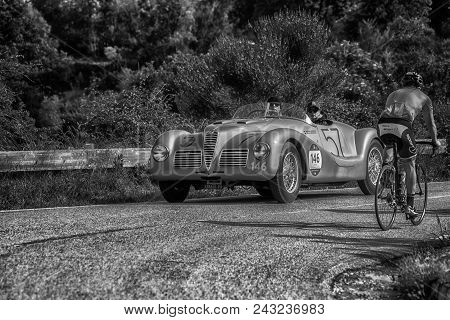 Pesaro Colle San Bartolo , Italy - May 17 - 2018 : Alfa Romeo 6c 2500 Ss Spider Colli	1947 Old Racin