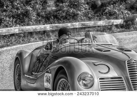 Pesaro Colle San Bartolo , Italy - May 17 - 2018 : Alfa Romeo 6c 2500 Ss Spider Colli	1947 Old Racin