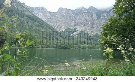 Beautiful Lake Hiterer Langbathsee In Austria In Summer
