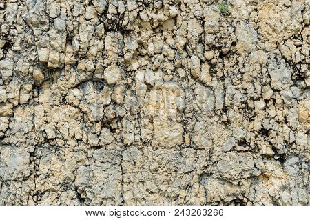 Textured Stone Background Rubble Ballast In Natural Form In The Rock Wall.