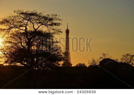 Sunset landskab