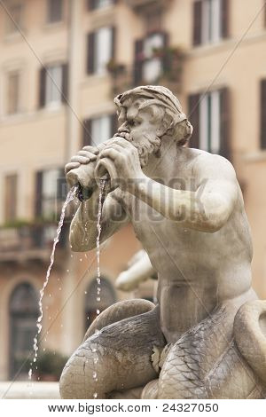Kašna na náměstí Piazza Navona