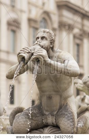 Kašna na náměstí Piazza Navona