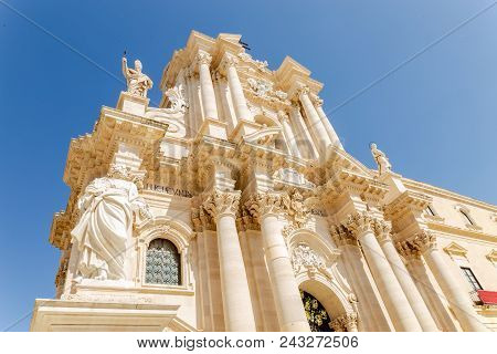 Decoration Of The Cathedral Of Siracuse Historic Town