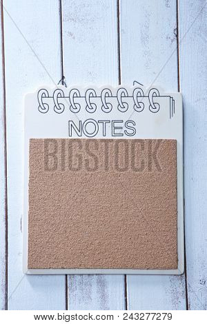 blank cork boad as backdrop