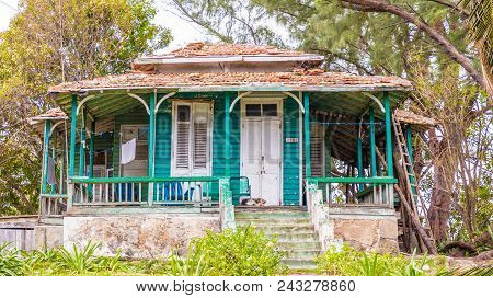 Varadero, Cuba. January 2018. A View Of Old Buildings In , In Varadero, Cuba.