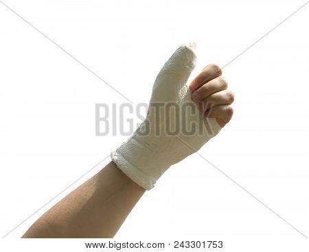 I Like With Thumb Up On White Background