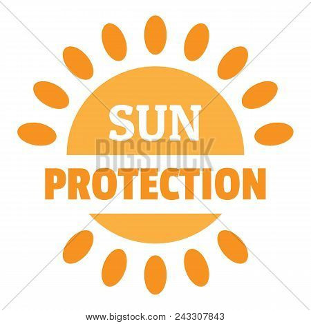 Sun Protection Logo. Flat Illustration Of Sun Protection Vector Logo For Web Design