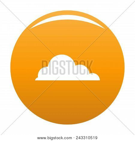 Cirrus Cumulus Icon. Simple Illustration Of Cirrus Cumulus Vector Icon For Any Design Orange