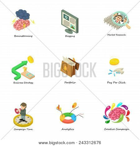 Teambuilding Icons Set. Isometric Set Of 9 Teambuilding Vector Icons For Web Isolated On White Backg