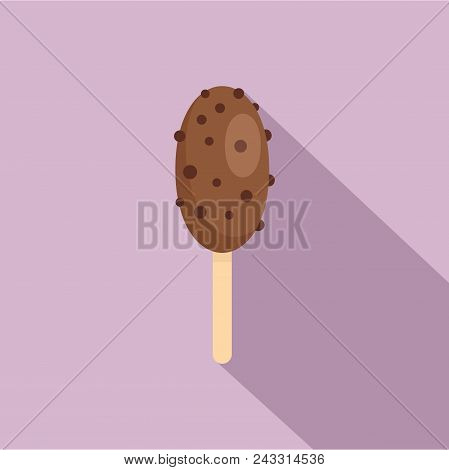 Elipse Ice Cream Icon. Flat Illustration Of Elipse Ice Cream Vector Icon For Web Design