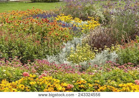Colorful Garden At The Balsams Resort In Early October.