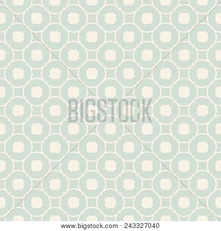 Retro Vintage Style Seamless Pattern. Vector Geometric Background With Small Outline Squares In Stag