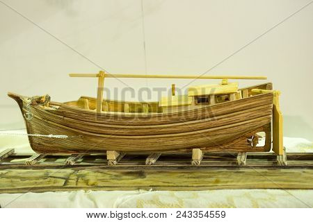 Mini Size Little Colorful Model Boat In View
