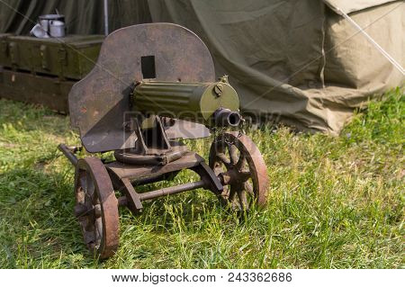Machine Gun Is In The Arsenal Of The Red Army In The Second World War. Weapons