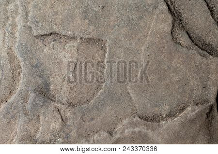 Layered Stone Texture Photo. Natural Stone Background. Weathered Rock Relief. Old Building Stone Wal