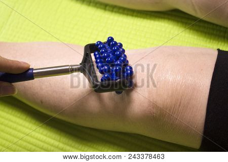 Massage On Leg To Elderly Person To Activate Circulation