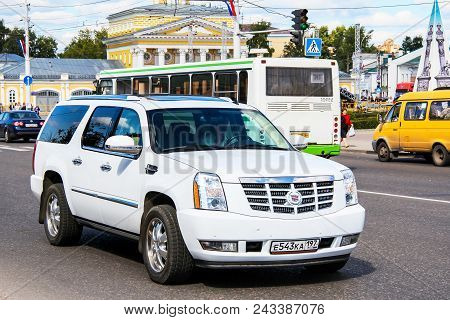 Kostroma, Russia - August 25, 2011: Motor Car Cadillac Escalade In The City Street.