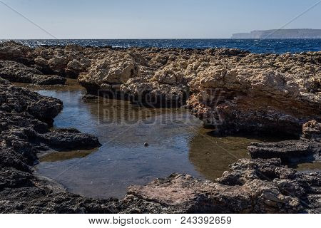 Photo Of Sea Water Beating Against Rock, Cirkewwa, Malta