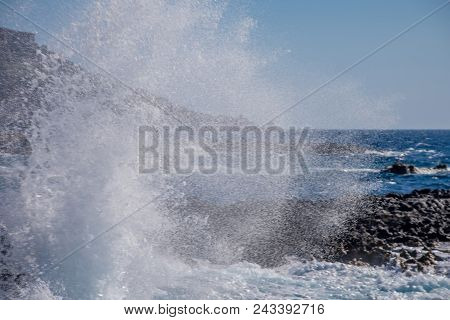 Photo Of Sea Water Beating Against Rock, Cirkewwa, Malta