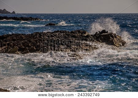 Photo Of Sea Water Beating Against Rock, Cirkewwa, Malta