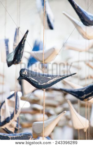 Artificial Bird Made Out Of Colored Handicrafts Elements