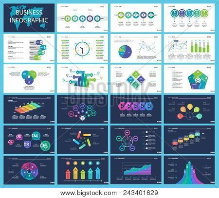 Business Inforgraphic Design Set For Strategy Concept. Can Be Used For Business Project, Annual Repo