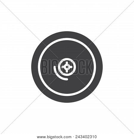 Cymbal Vector Icon. Filled Flat Sign For Mobile Concept And Web Design. Drumset Instrument Simple So