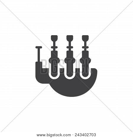 Scottish Bagpipes Vector Icon. Filled Flat Sign For Mobile Concept And Web Design. Music Instrument 