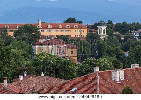 Plovdiv, Bulgaria - May 24, 2018: Amazing Night Panorama To City Of Plovdiv From Nebet Tepe Hill, Bu