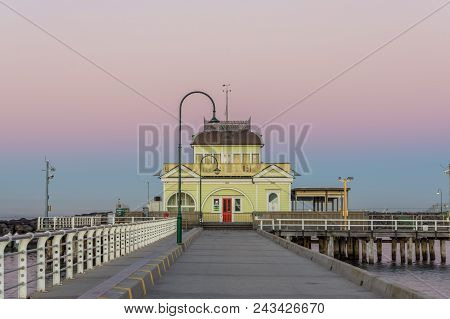 Melbourne, Australia - March 10, 2018: St Kilda Pavilion At The End Of St Kilda Pier Was Originally 