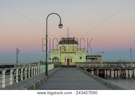 Melbourne, Australia - March 10, 2018: St Kilda Pavilion At The End Of St Kilda Pier Was Originally 