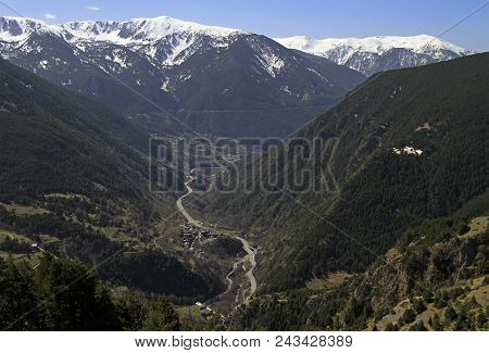 Amazing View From Mirador Roc Del Quer In Andorra