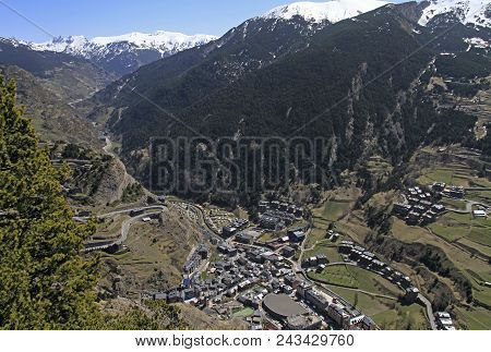 Amazing View From Mirador Roc Del Quer In Andorra