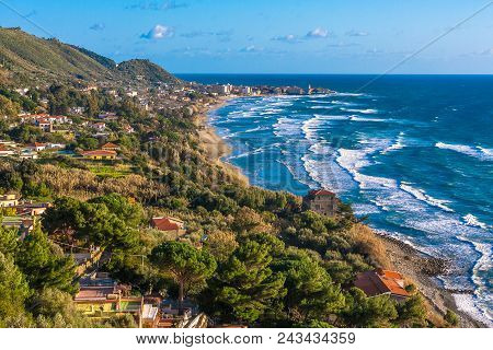 The Coastline Of Acciaroli In Campania Region, Italy